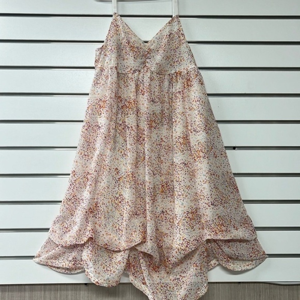 Light Pink Floral Spaghetti Strap Dress